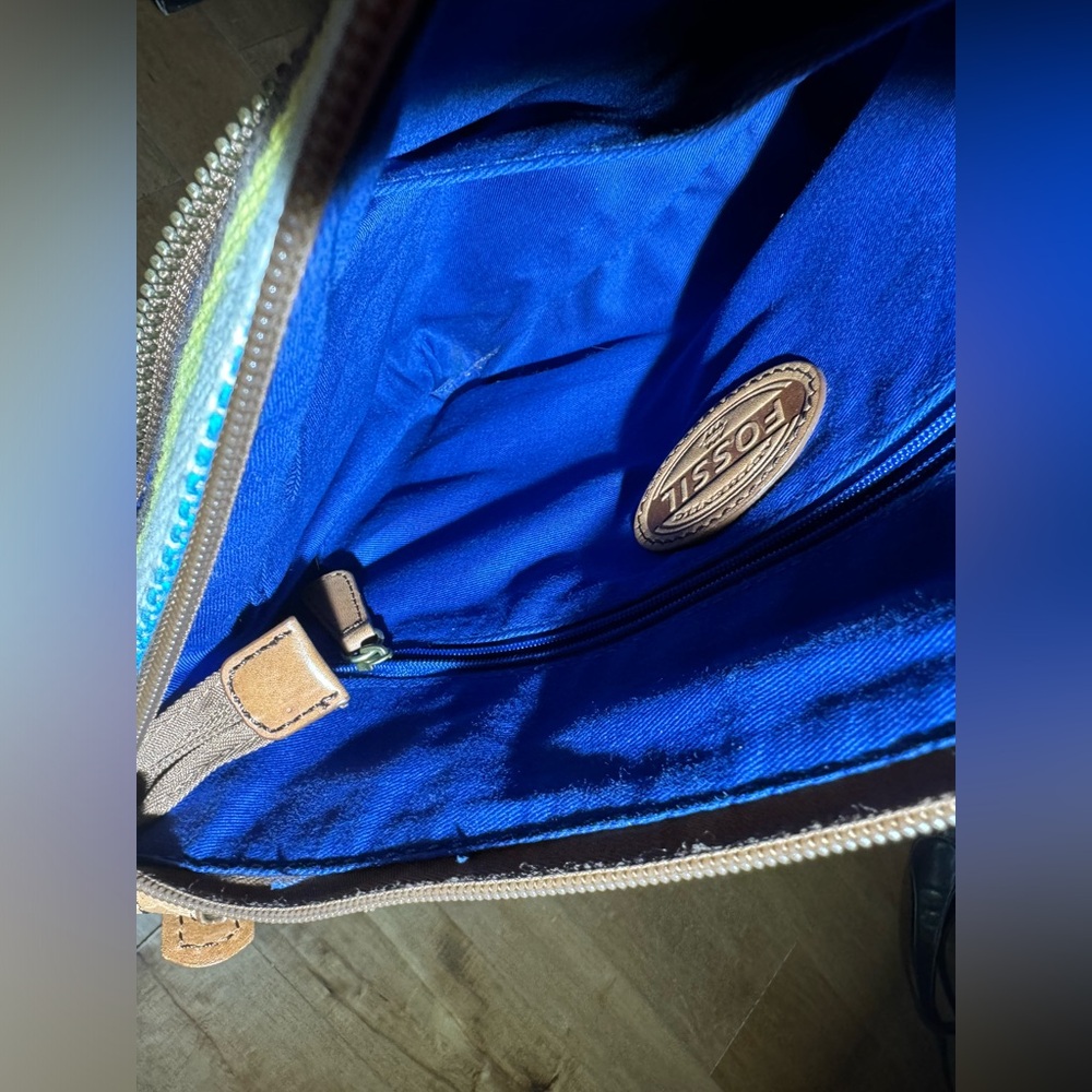 Fossil Explorer Striped Multicolored Crossbody Bag - image 6